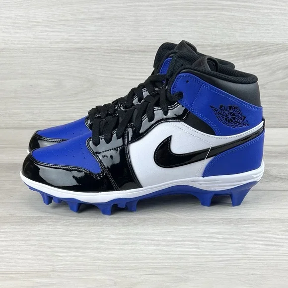 Jordan 1 Mid TD Game Royal Football Cleats FJ6805-401 Blue Mens Size 10